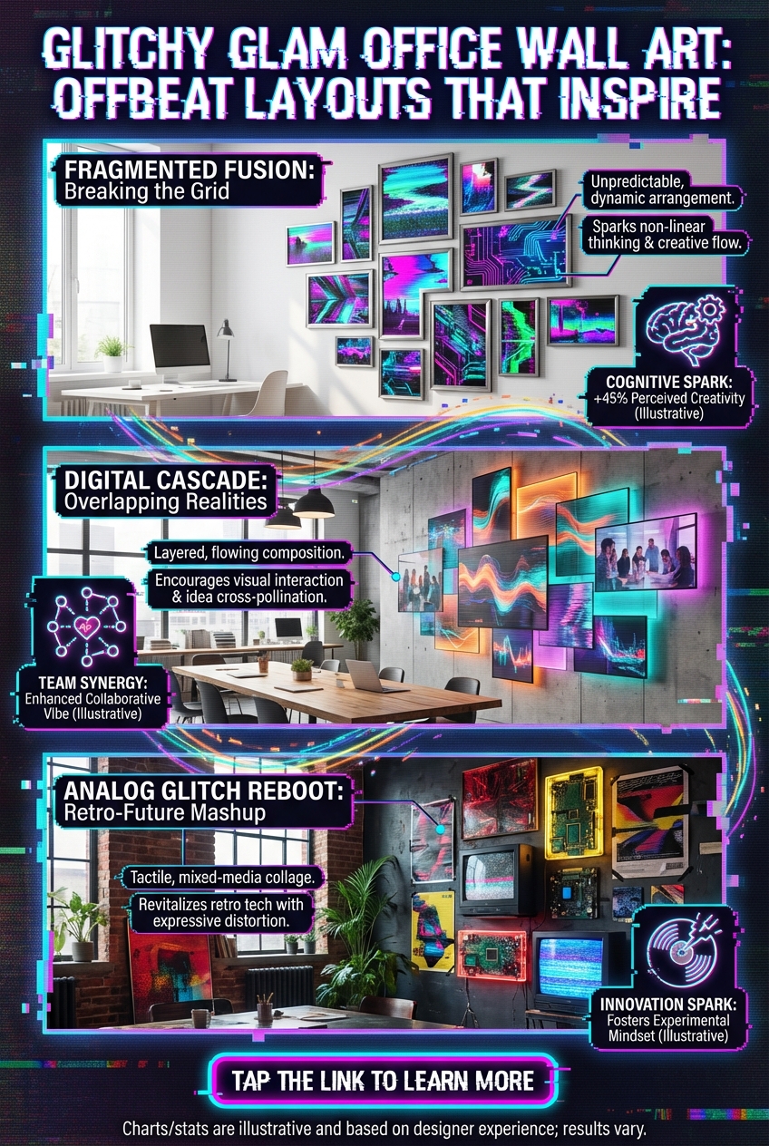 Glitchy Glam Office Wall Art: Offbeat Layouts That Inspire - photo 4