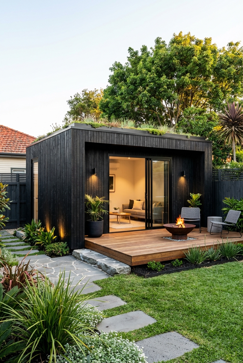 Black Shed Ideas for Striking Backyard Appeal