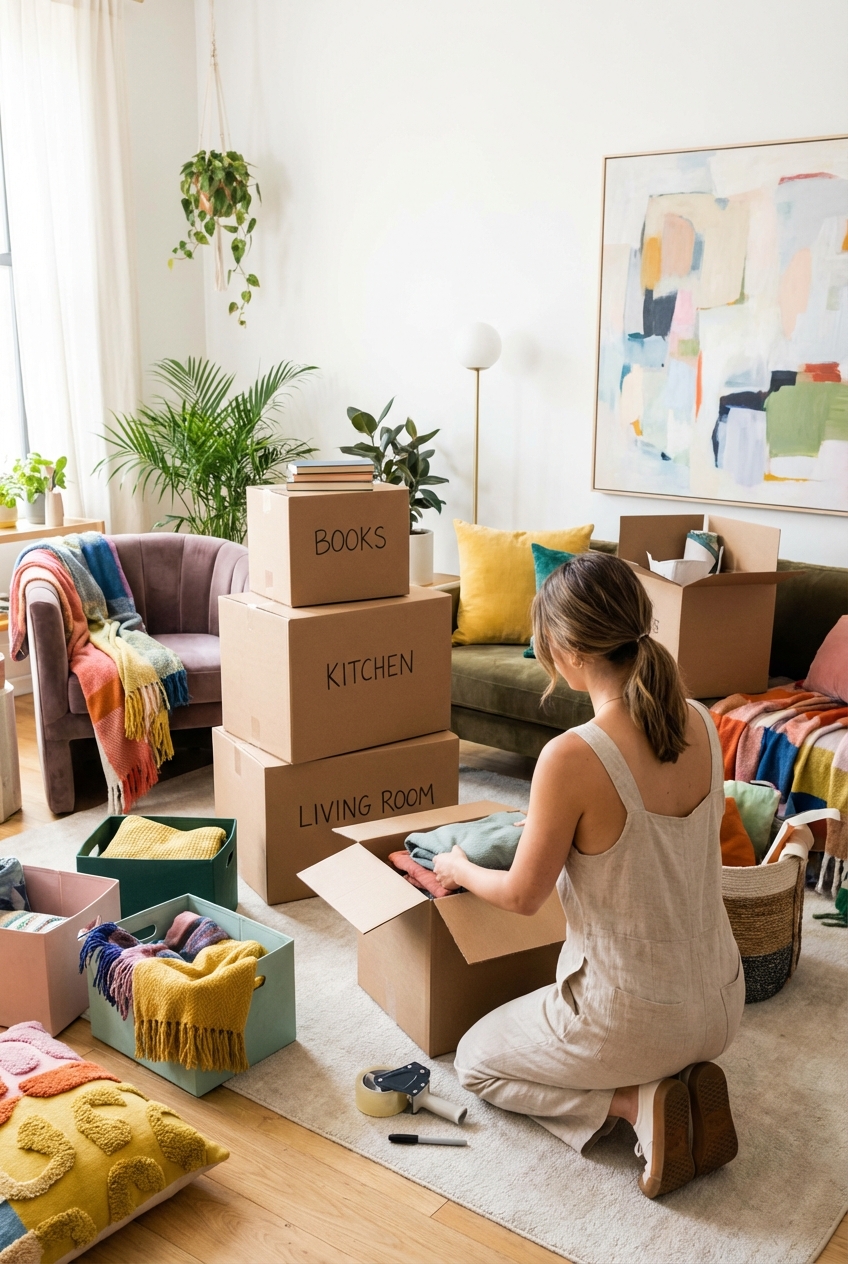 Pack a Messy House to Move: 8 Ideas That Photograph Like a Magazine