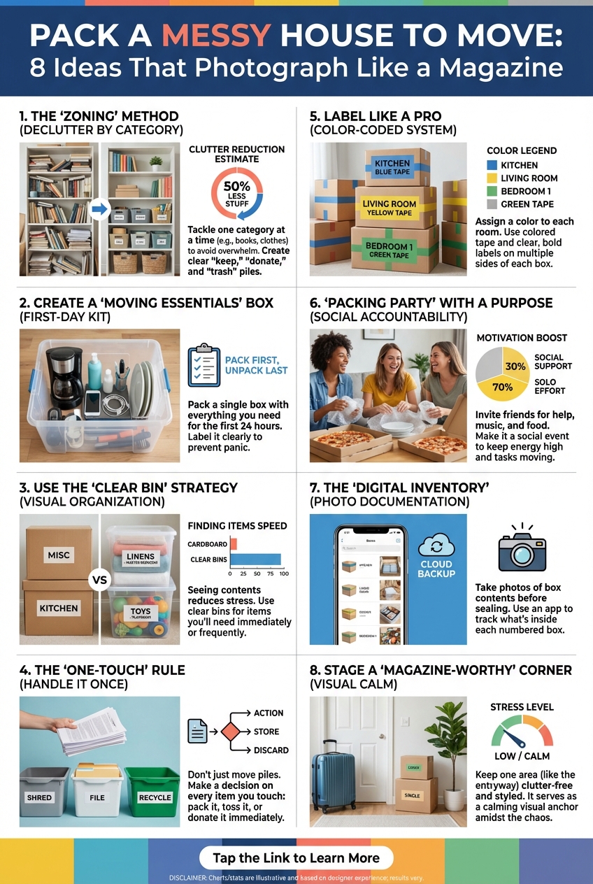 Pack a Messy House to Move: 8 Ideas That Photograph Like a Magazine - photo 3