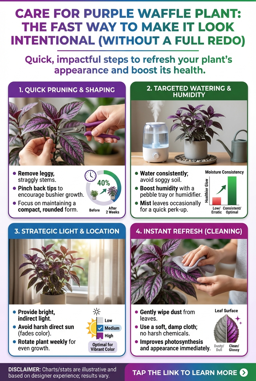 Care for Purple Waffle Plant: the Fast Way to Make It Look Intentional (without a Full Redo) - photo 3