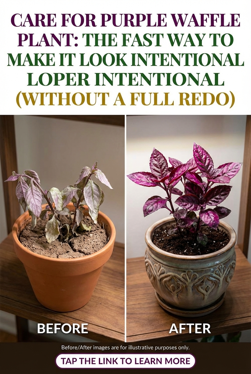 Care for Purple Waffle Plant: the Fast Way to Make It Look Intentional (without a Full Redo) - photo 5