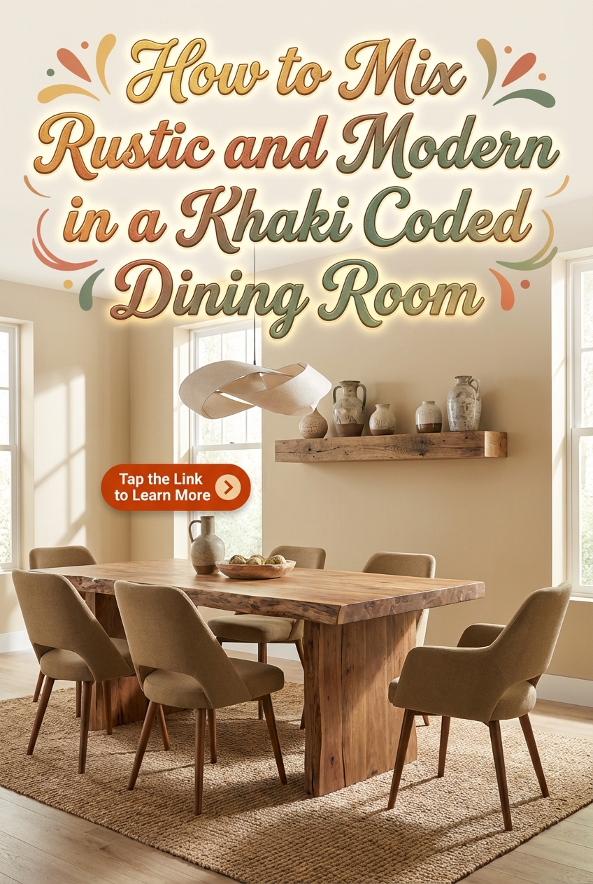 How to Mix Rustic and Modern in a Khaki Coded Dining Room - photo 2