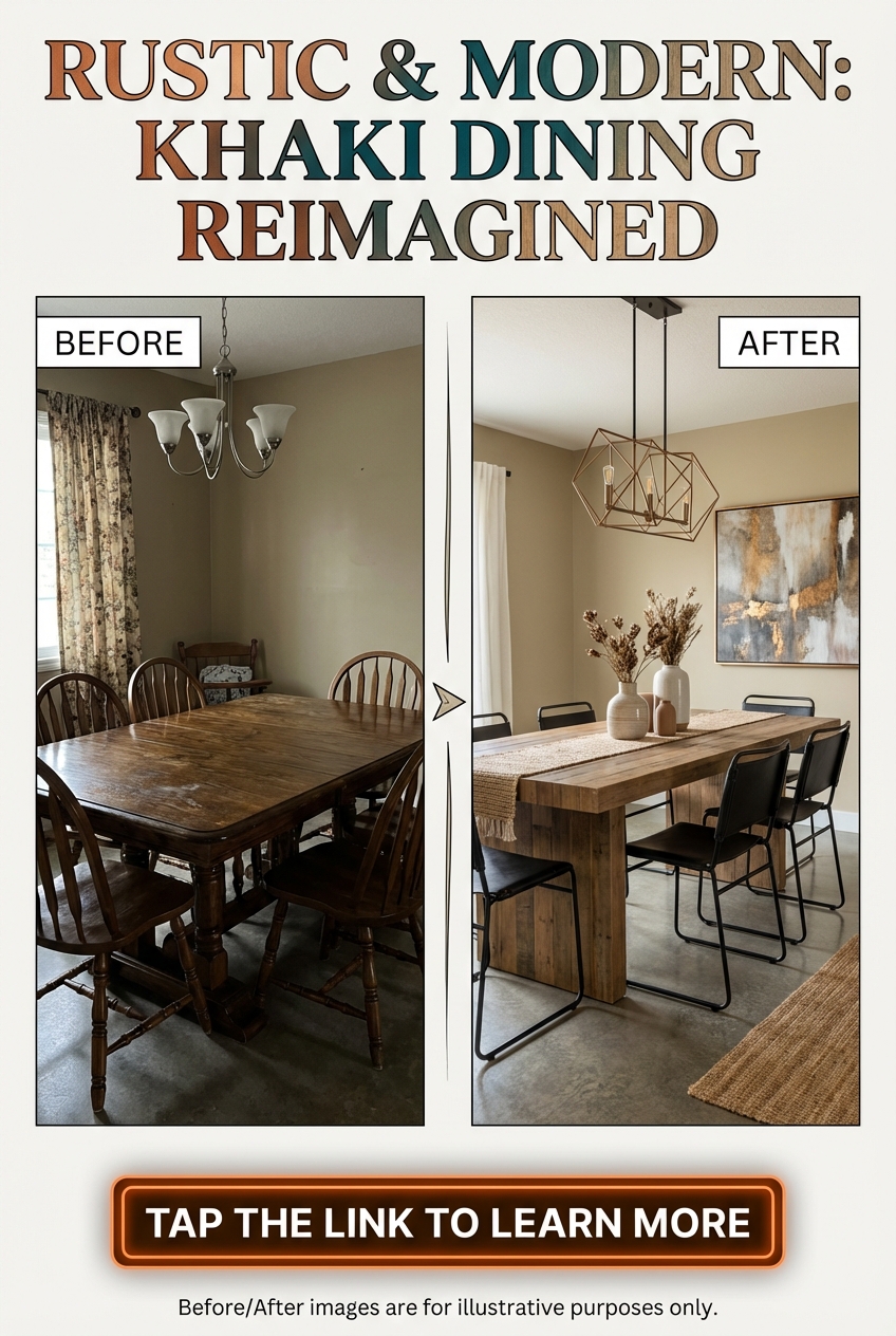 How to Mix Rustic and Modern in a Khaki Coded Dining Room - photo 5