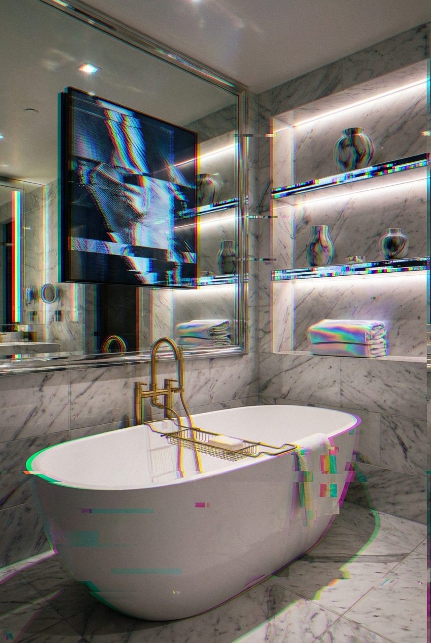 Best 10 Glitchy Glam Bathroom Decor Ideas (Easy Updates)