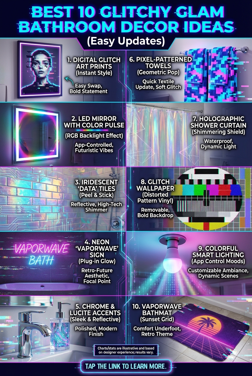 Best 10 Glitchy Glam Bathroom Decor Ideas (Easy Updates) - photo 4