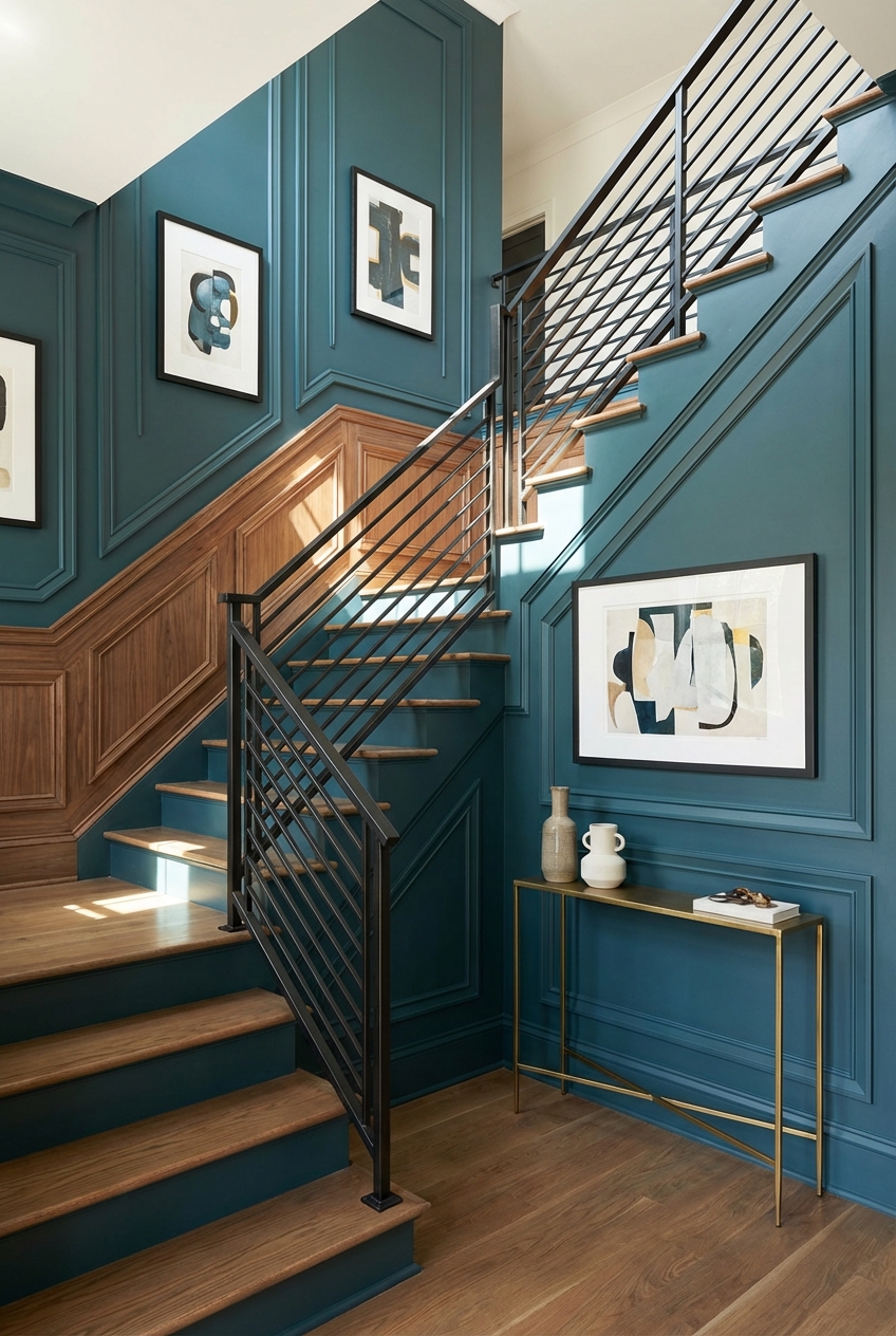 Staircase Wall Molding Ideas for Chic Interiors