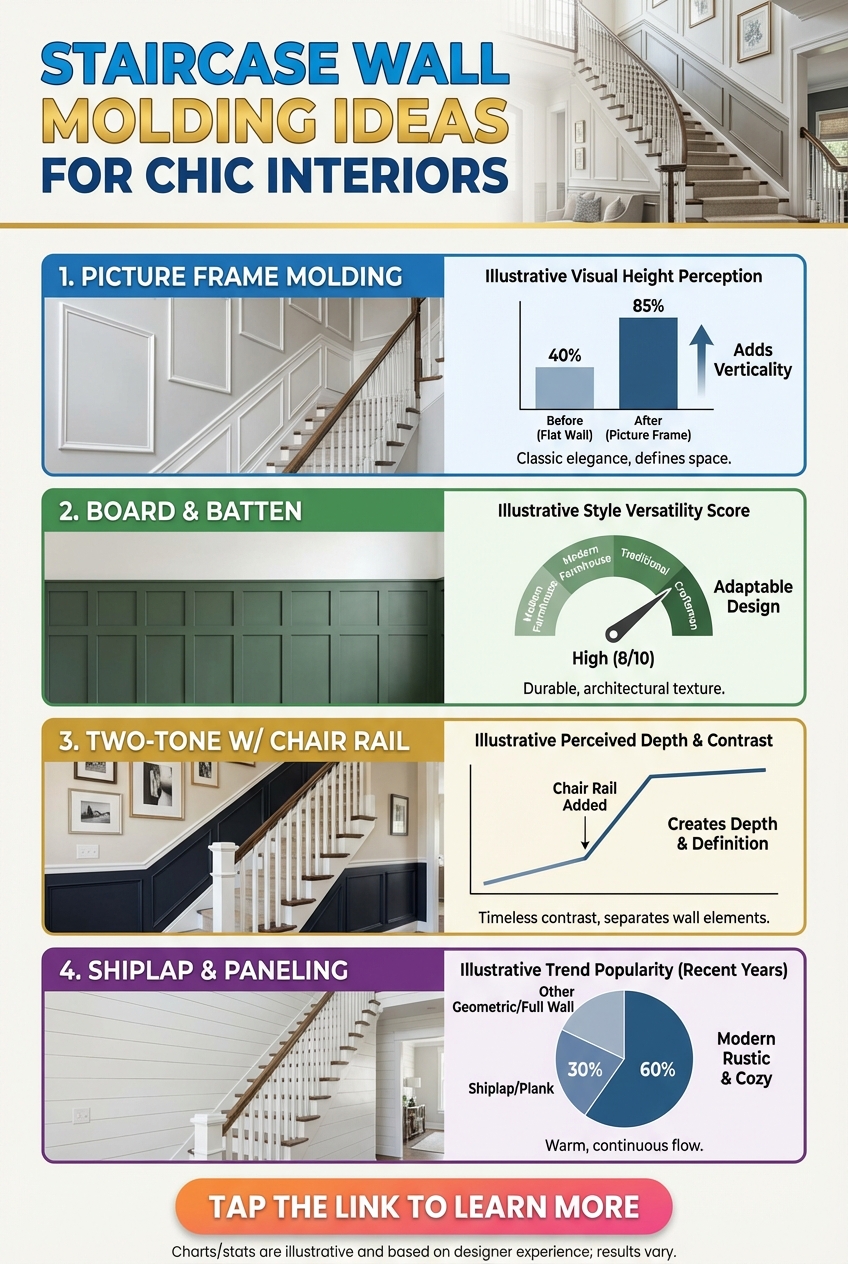 Staircase Wall Molding Ideas for Chic Interiors - photo 3