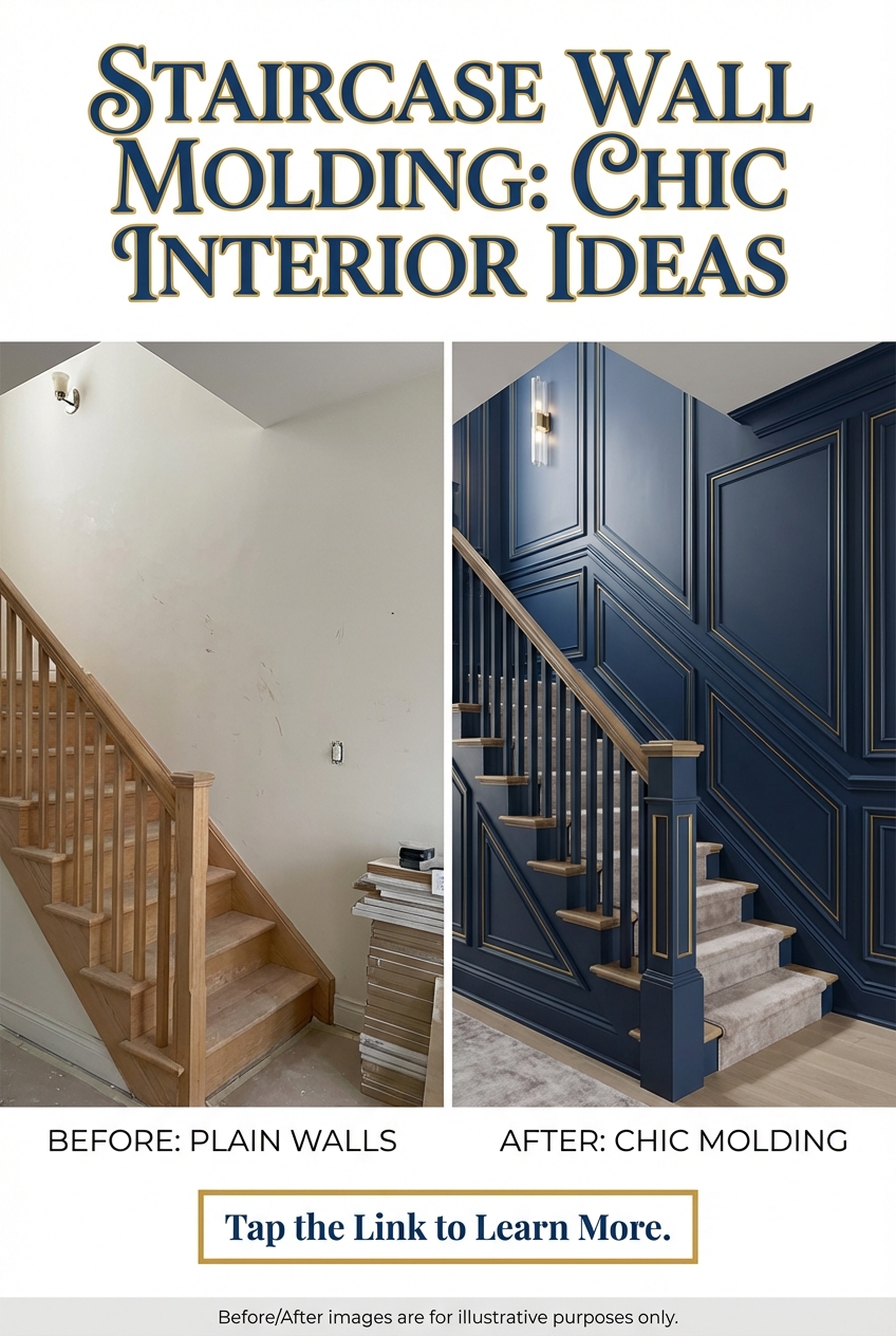 Staircase Wall Molding Ideas for Chic Interiors - photo 5