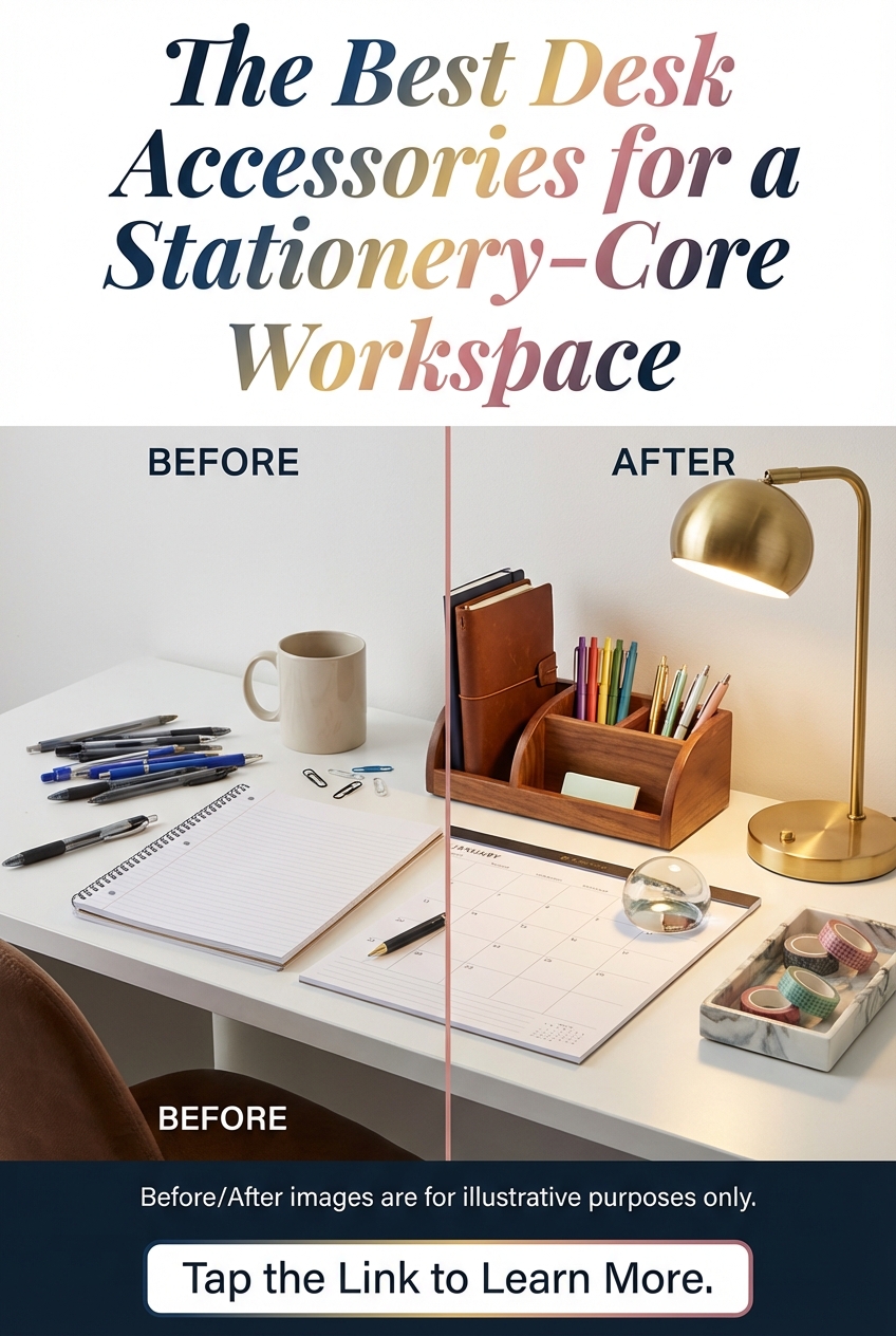 Compact writing nook with desk accessories for pen pal letters