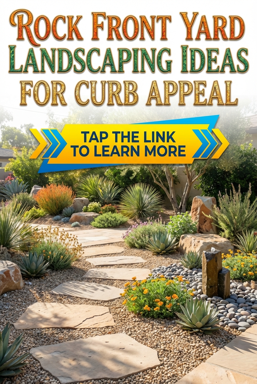 Rock Front Yard Landscaping Ideas for Curb Appeal - photo 2