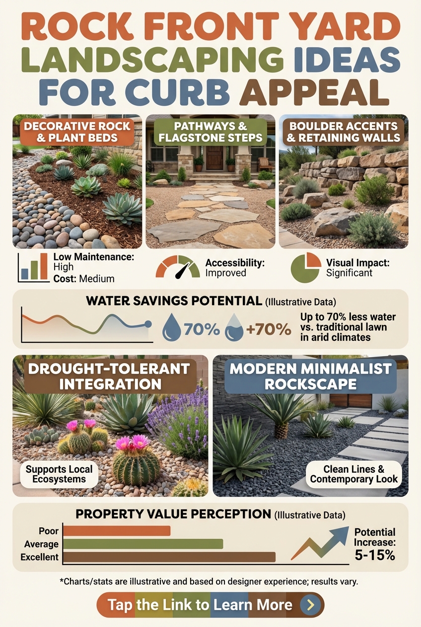 Rock Front Yard Landscaping Ideas for Curb Appeal - photo 3