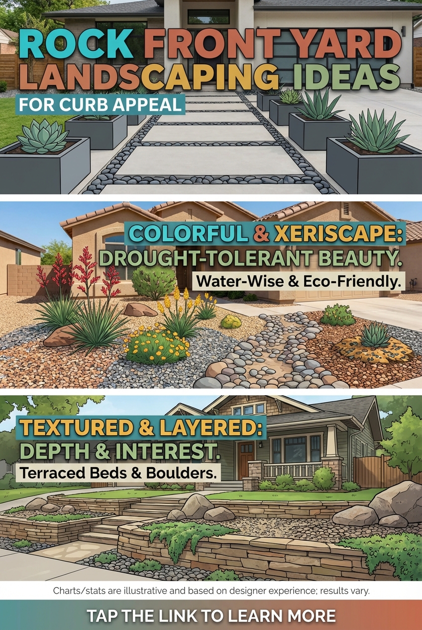 Rock Front Yard Landscaping Ideas for Curb Appeal - photo 4