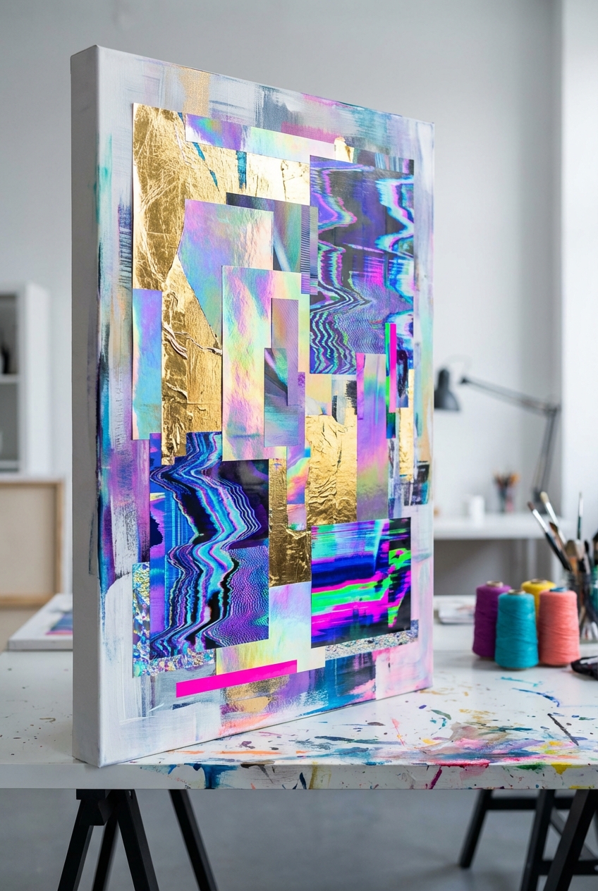 DIY Glitchy Glam Art: Abstract Pieces That Add Edge