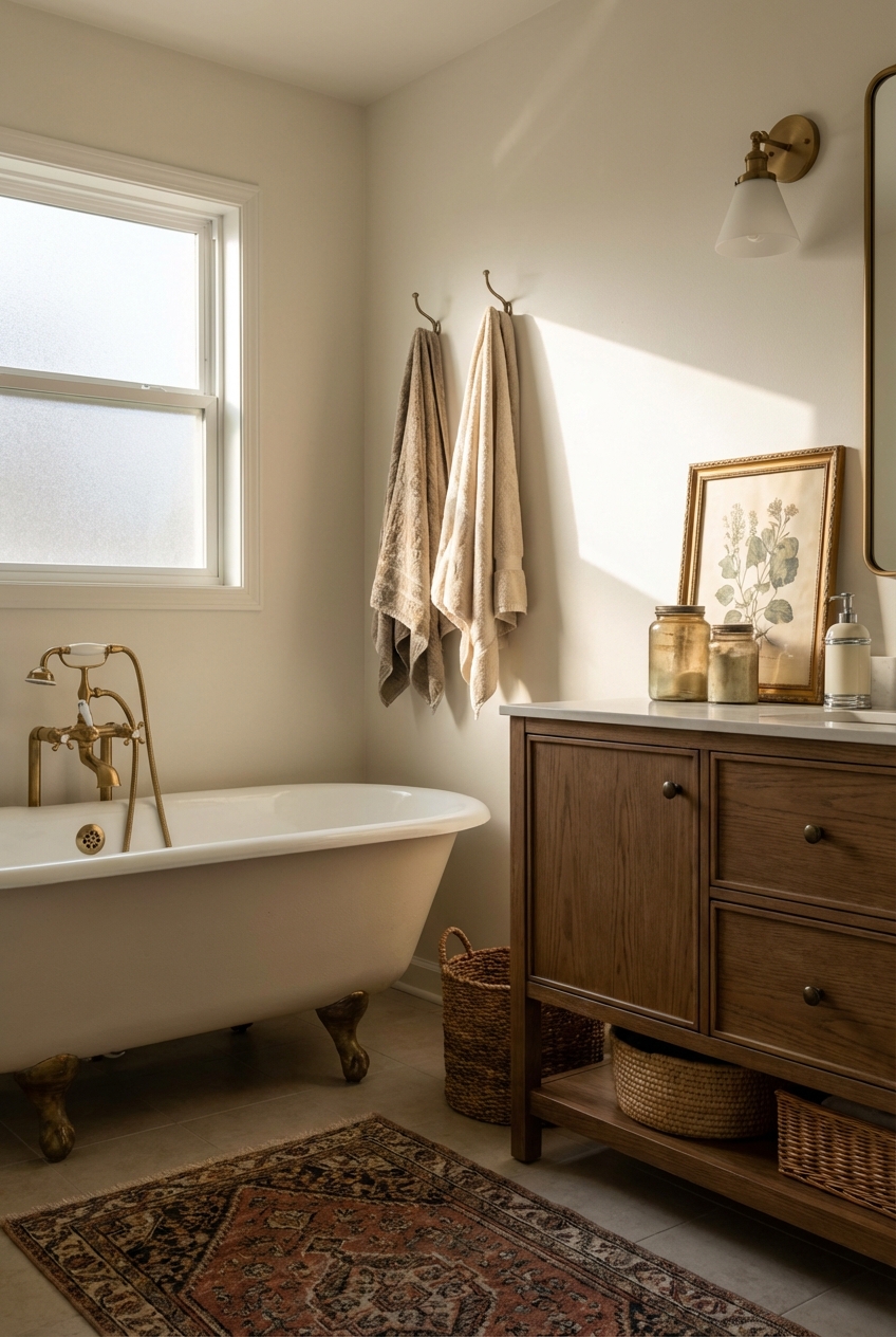 How to Add Nostalgia to a Bathroom with Small Decor Upgrades