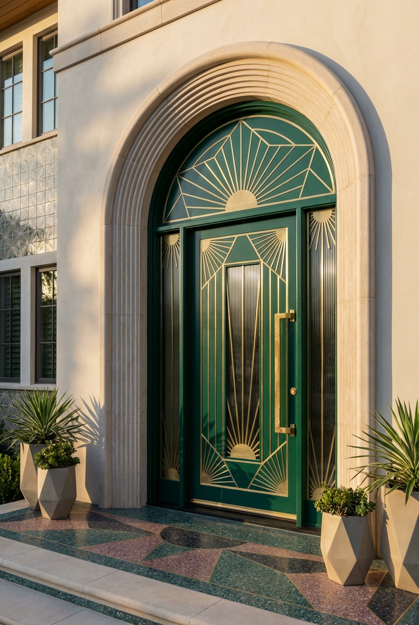 Modern Art Deco Door Paint Colors for a Neo Deco Home