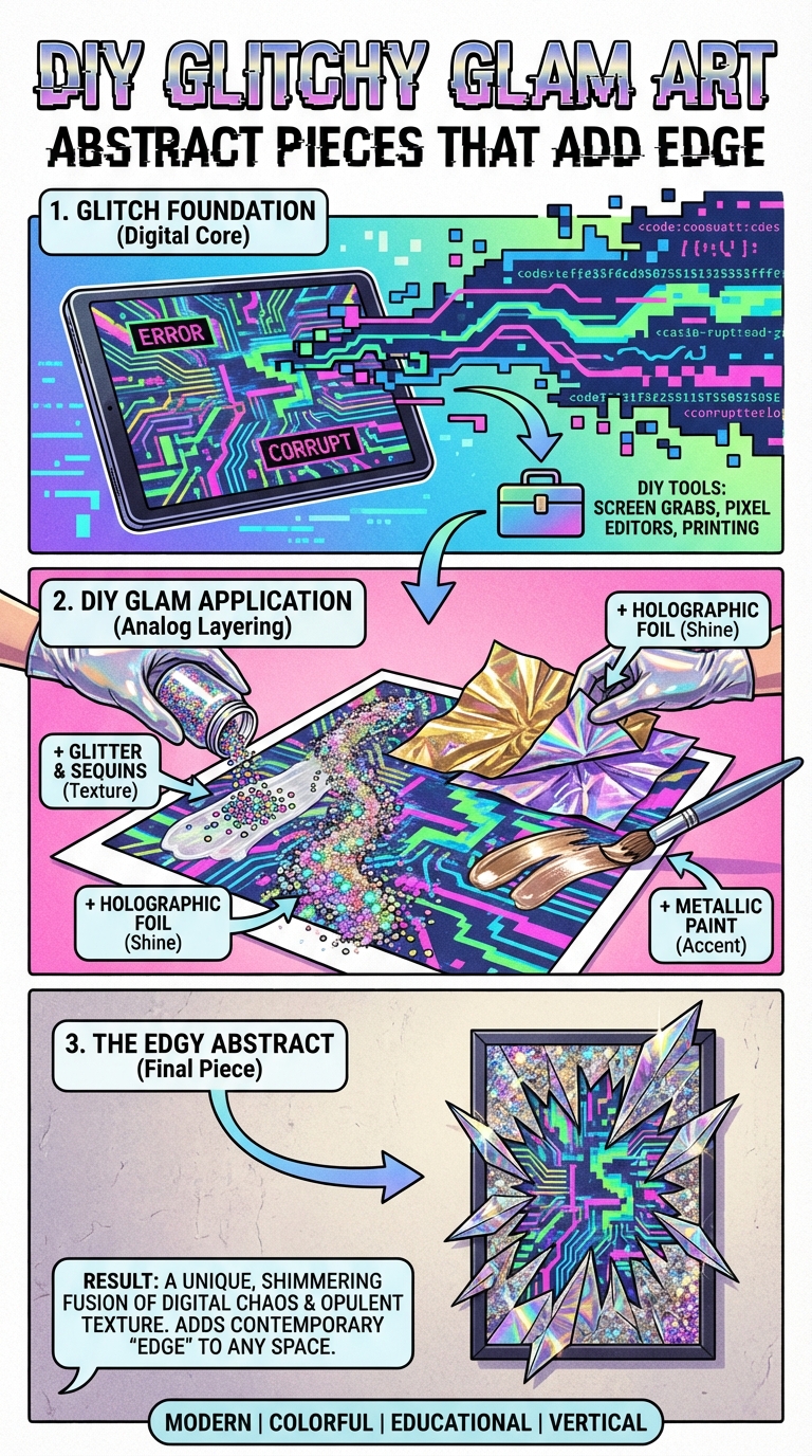DIY Glitchy Glam Art: Abstract Pieces That Add Edge - photo 4