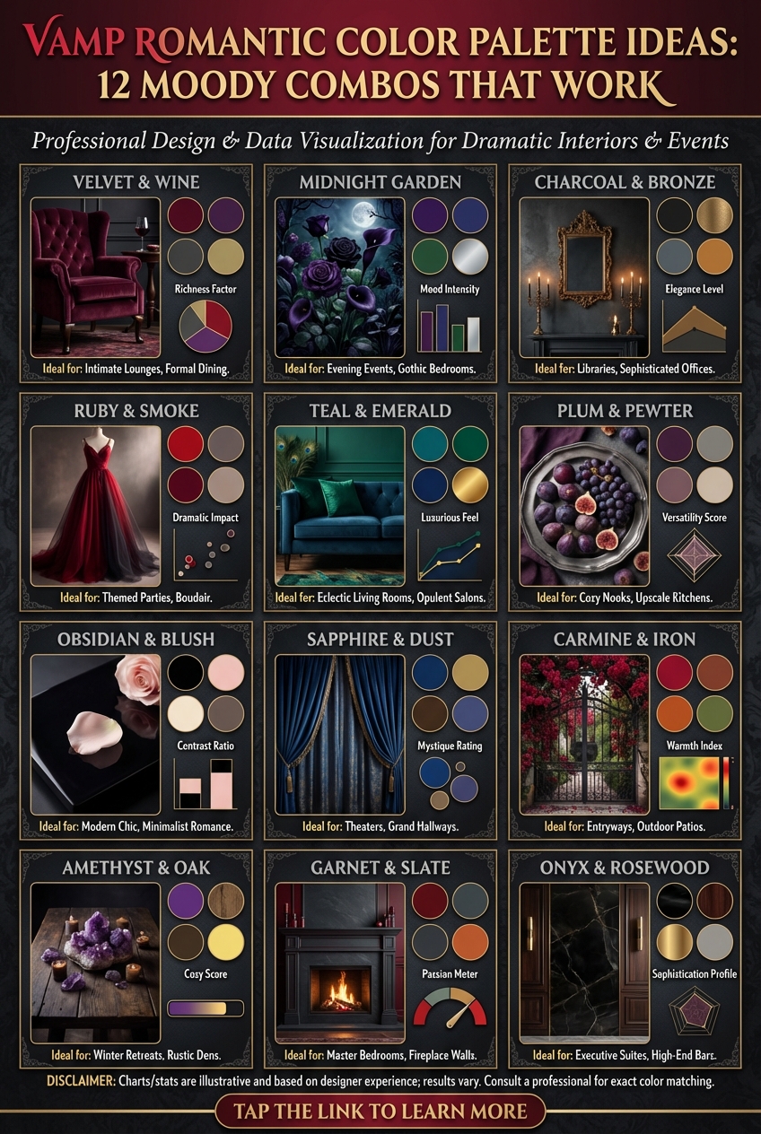 Vamp Romantic Color Palette Ideas: 12 Moody Combos That Work - photo 3