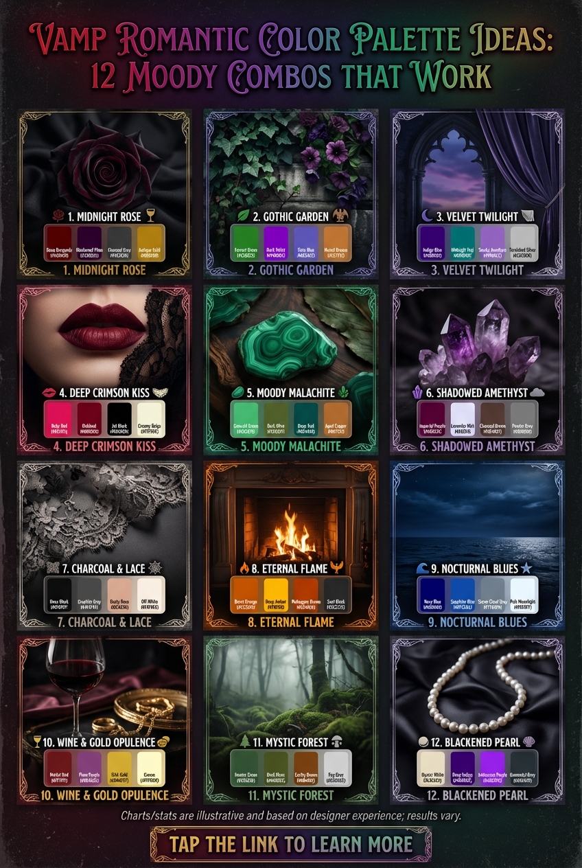 Vamp Romantic Color Palette Ideas: 12 Moody Combos That Work - photo 4
