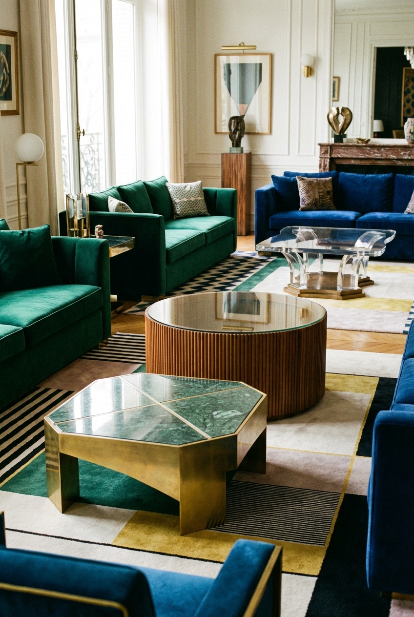 Best Coffee Table Shapes for a Neo Deco Living Room