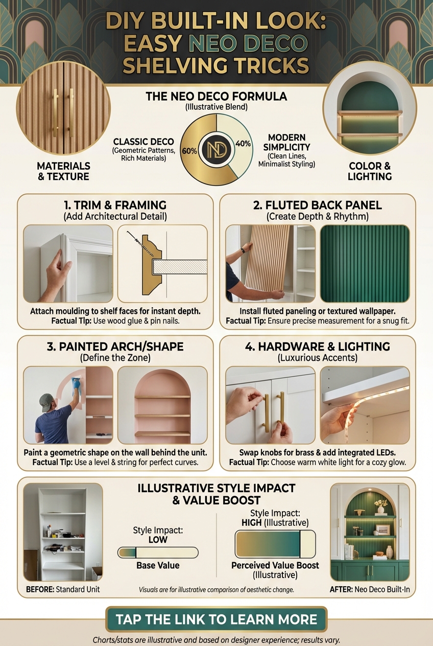 DIY Built-In Look: Easy Neo Deco Shelving Tricks - photo 3