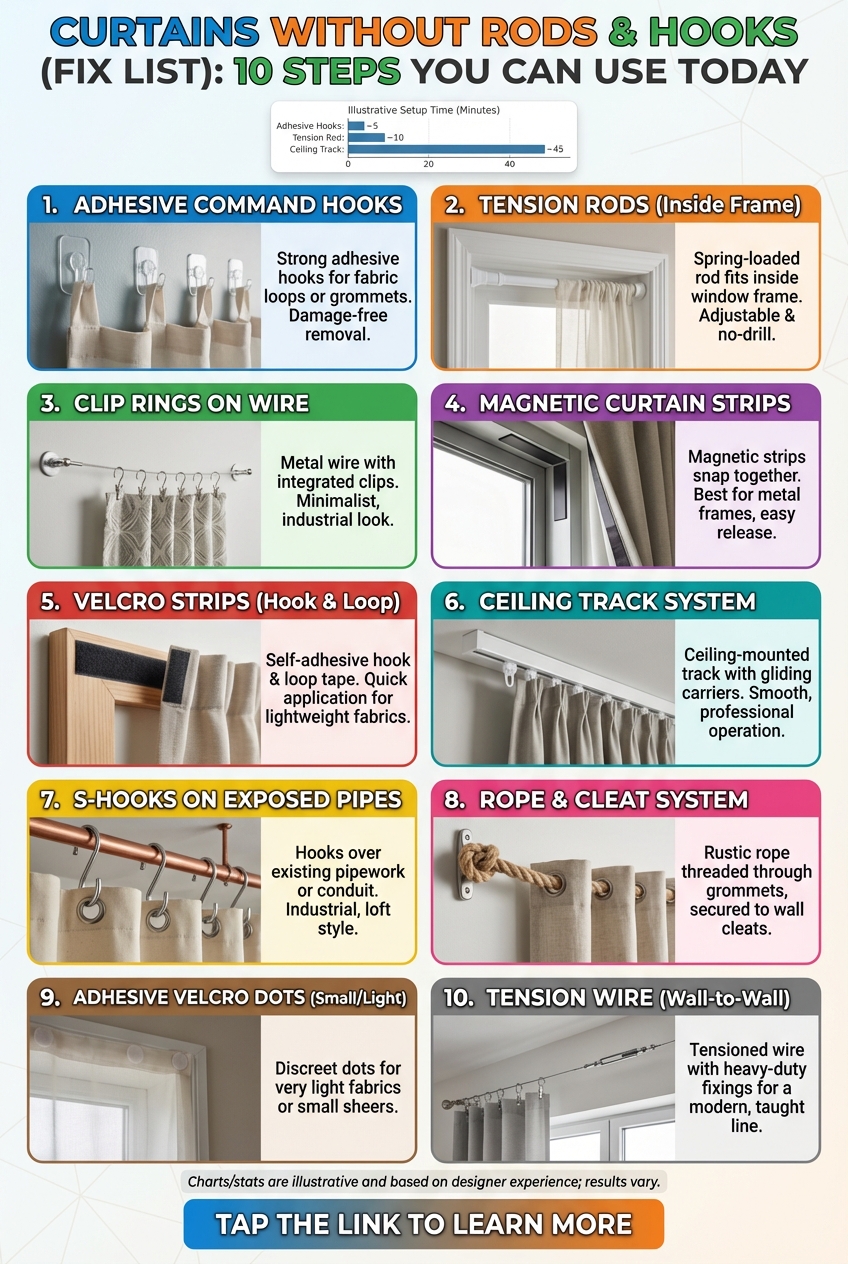 Curtains Without Rods and Hooks (fix List): 10 Steps You Can Use Today - photo 3