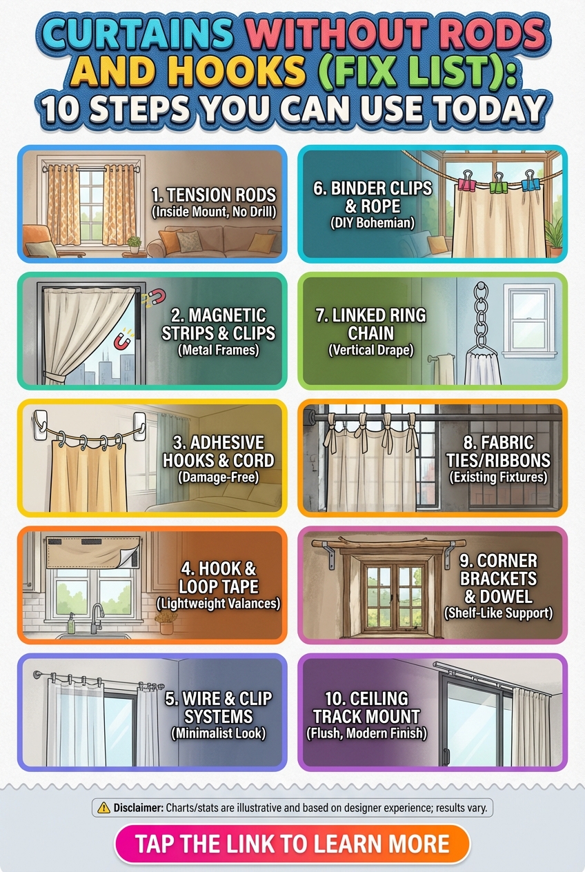 Curtains Without Rods and Hooks (fix List): 10 Steps You Can Use Today - photo 4