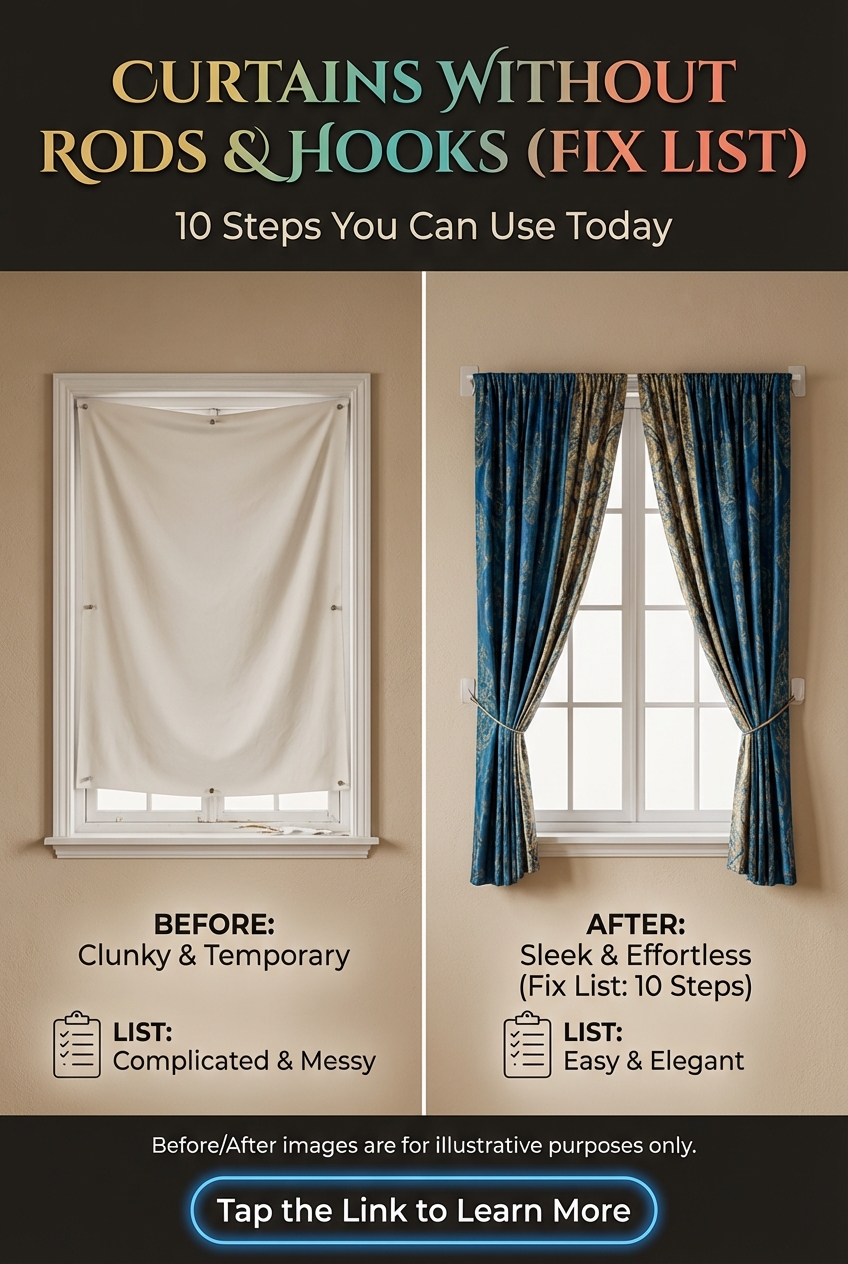 Curtains Without Rods and Hooks (fix List): 10 Steps You Can Use Today - photo 5