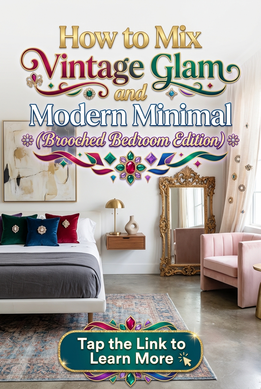 How to Mix Vintage Glam and Modern Minimal (Brooched Bedroom Edition) - photo 2