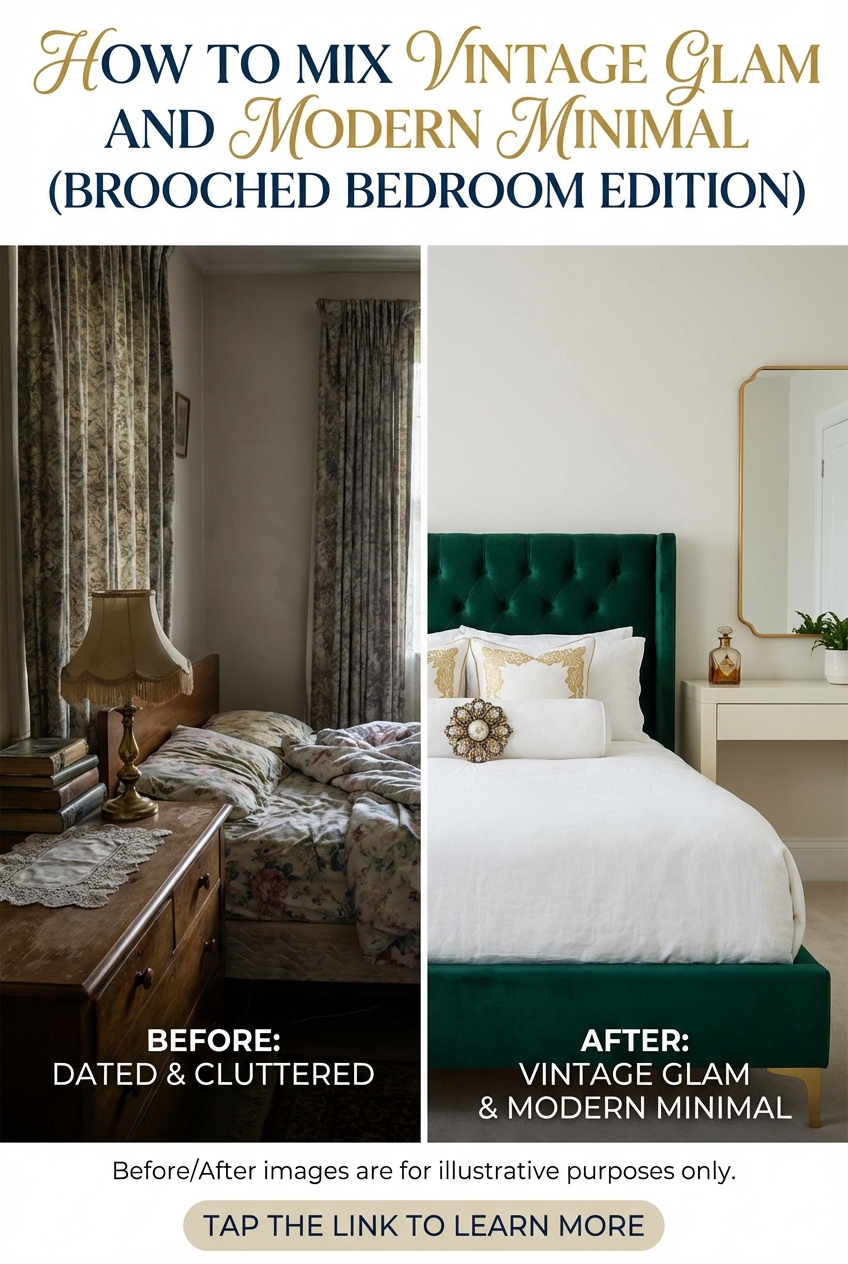 How to Mix Vintage Glam and Modern Minimal (Brooched Bedroom Edition) - photo 5