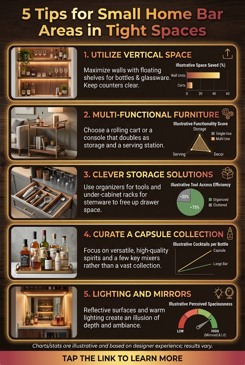 5 Tips for Small Home Bar Areas in Tight Spaces - photo 3