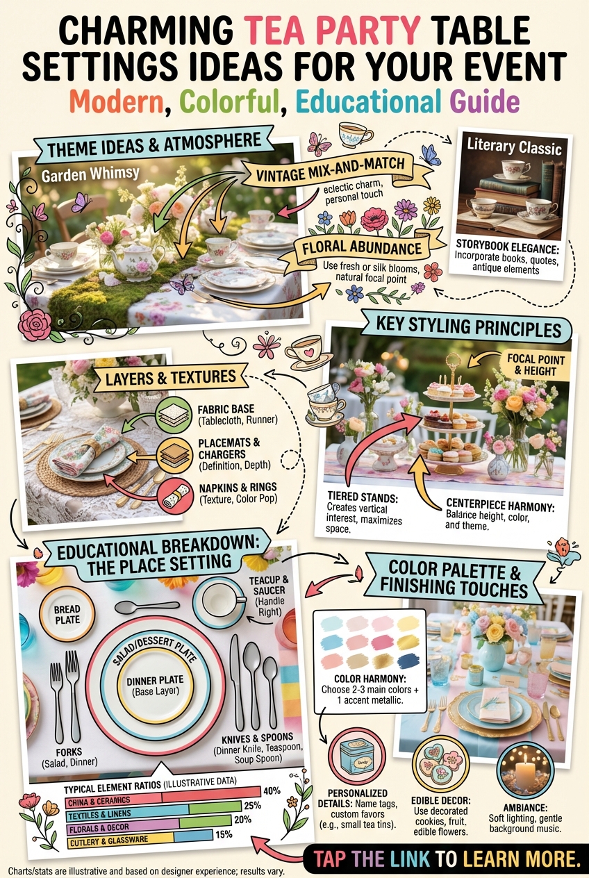 Charming Tea Party Table Settings Ideas for Your Event - photo 4