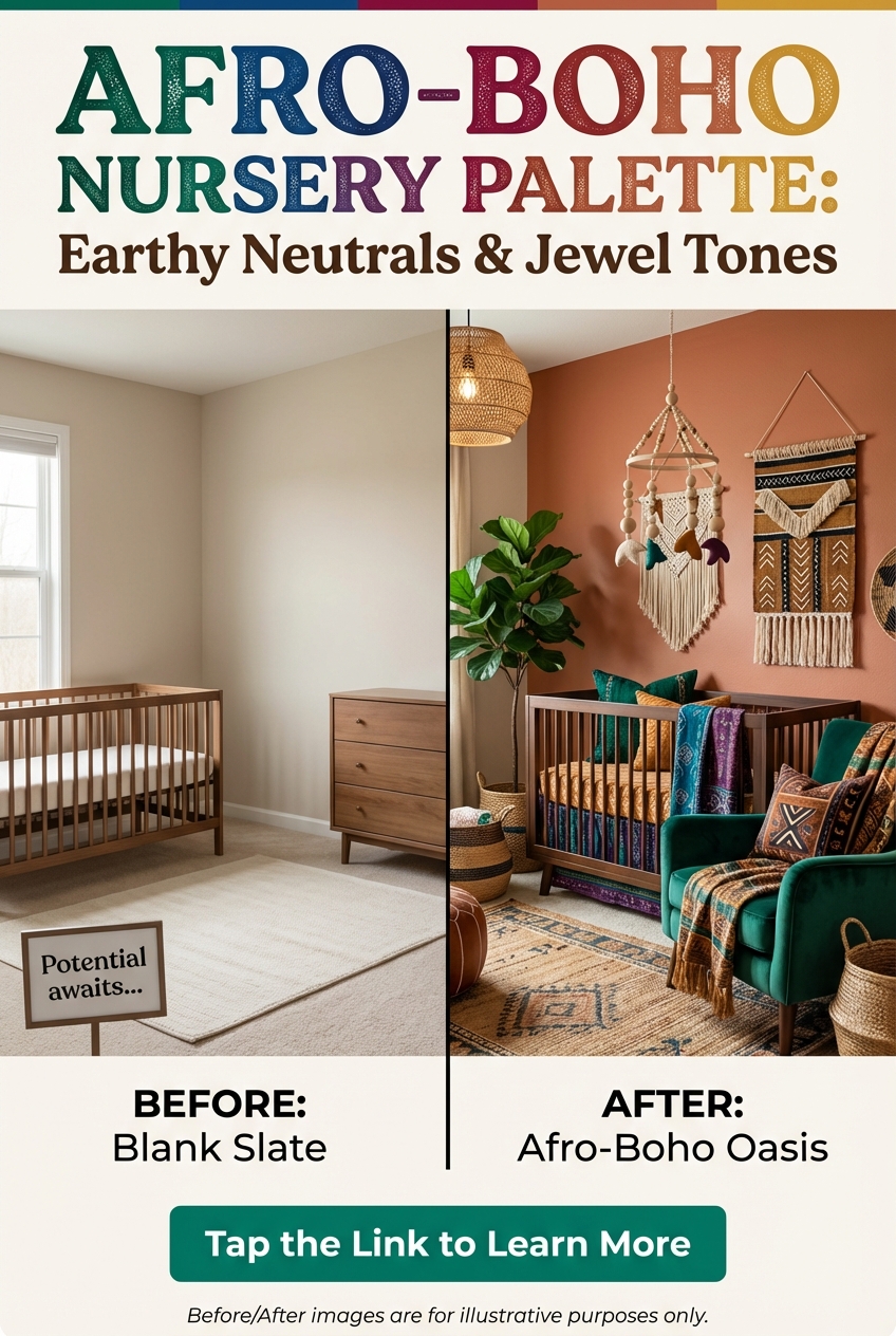 Afro-Boho Nursery Color Palette: Earthy Neutrals + Jewel Tones - photo 5