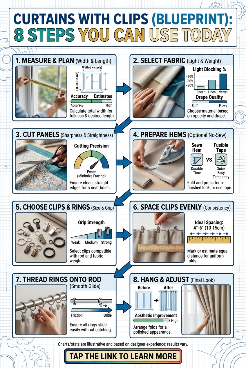 Curtains with Clips (blueprint): 8 Steps You Can Use Today - photo 3