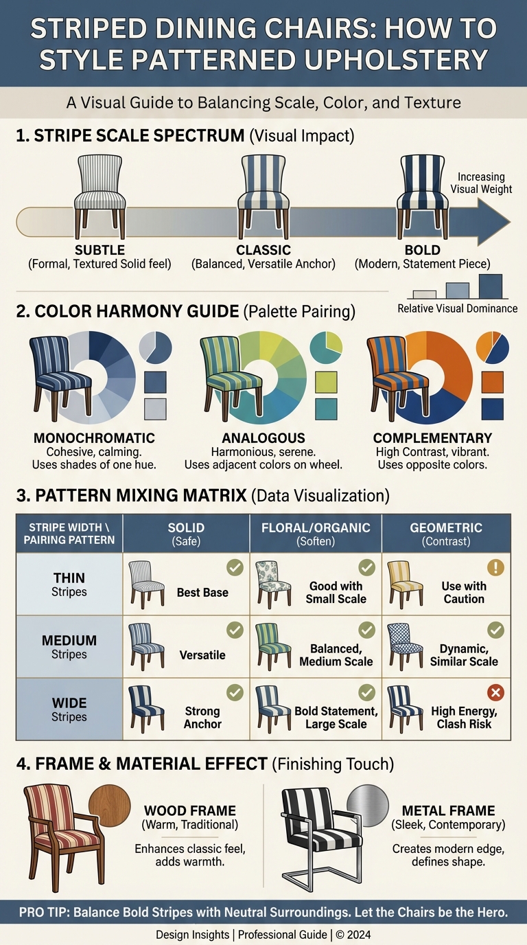 Striped Dining Chairs: How to Style Patterned Upholstery - photo 3
