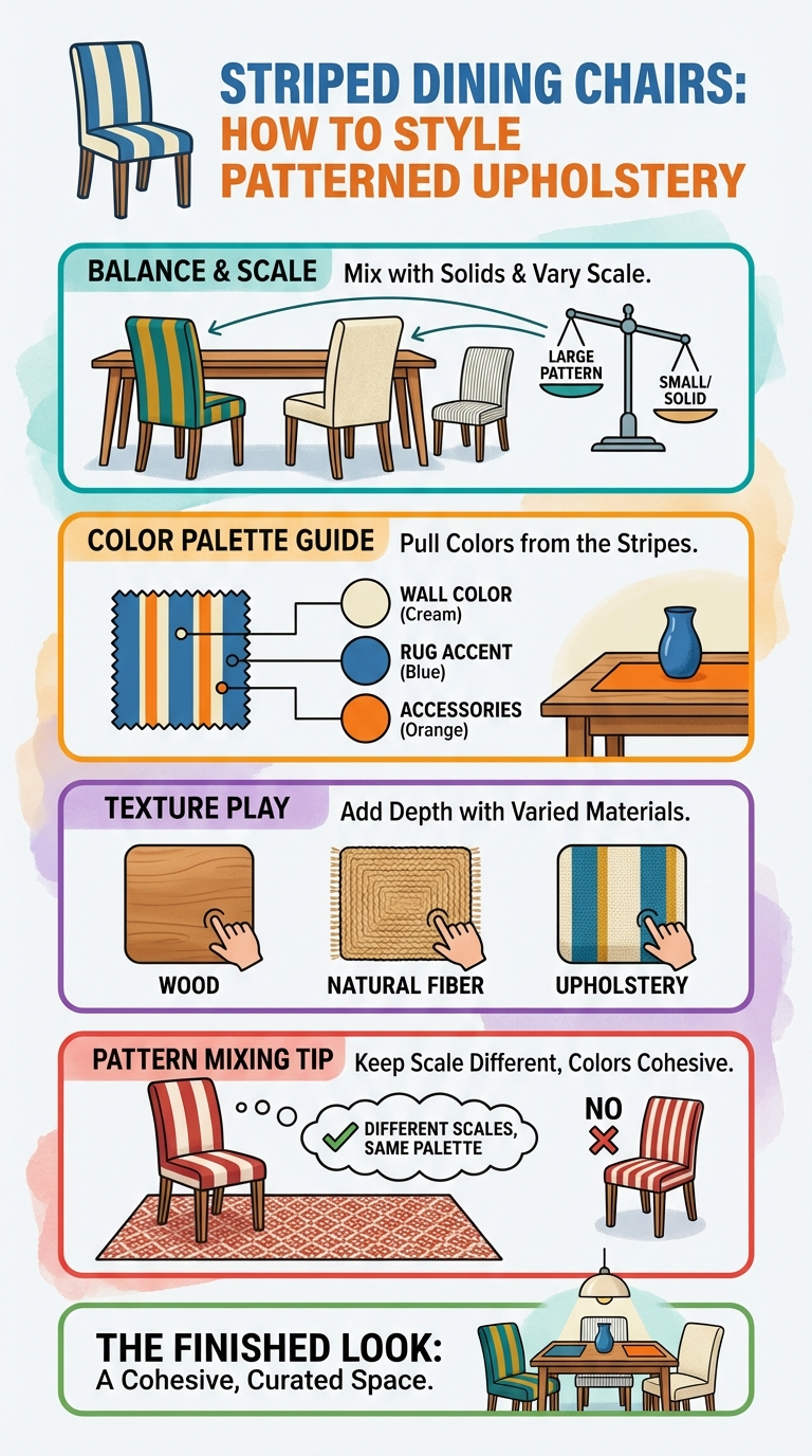 Striped Dining Chairs: How to Style Patterned Upholstery - photo 4