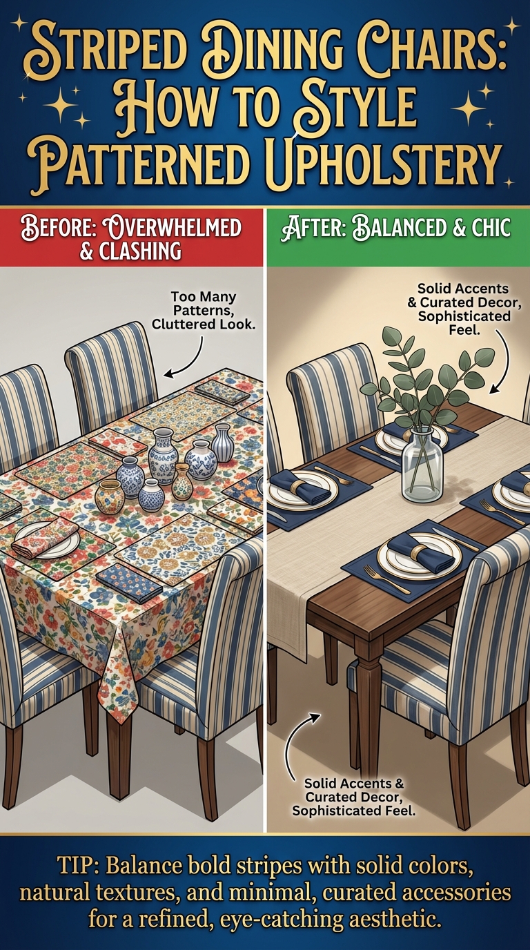 Striped Dining Chairs: How to Style Patterned Upholstery - photo 5