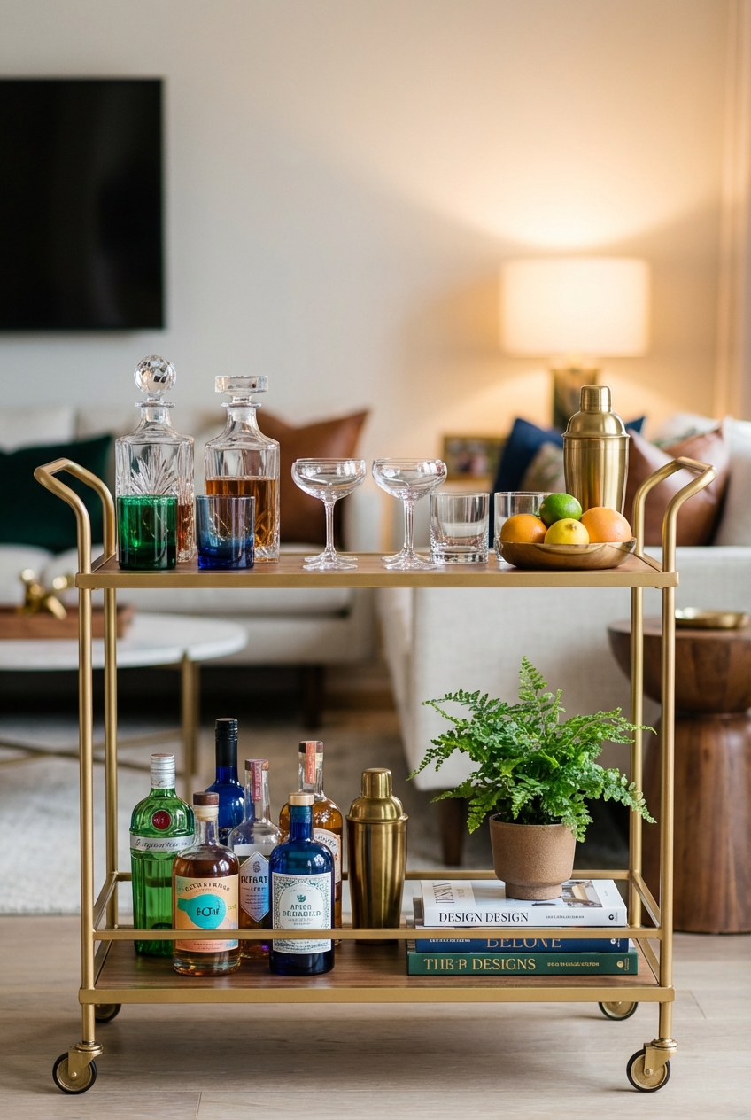 DIY Bar Cart Styling: the easy glam formula