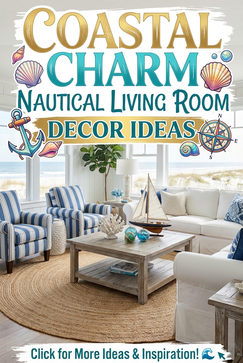Coastal Charm Nautical Living Room Decor Ideas - photo 2