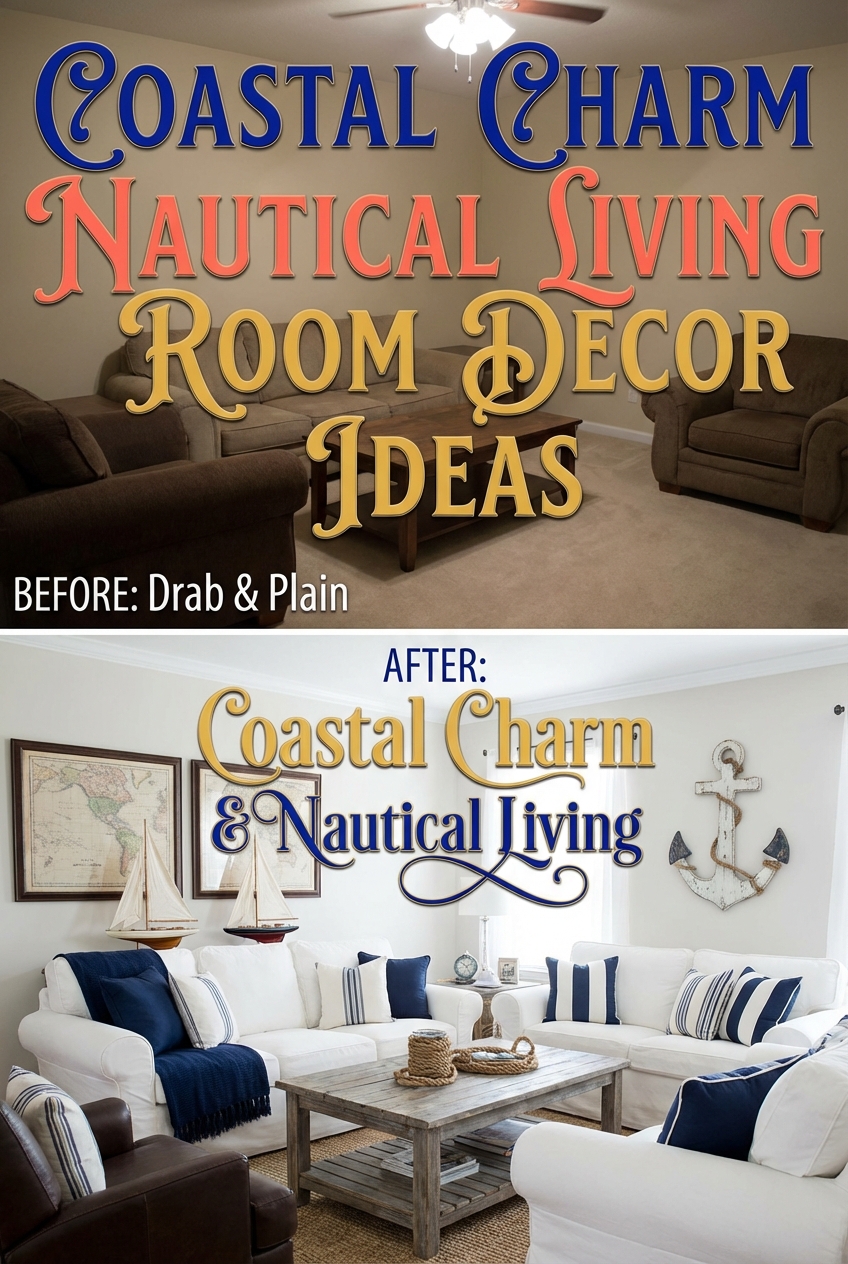 Coastal Charm Nautical Living Room Decor Ideas - photo 5