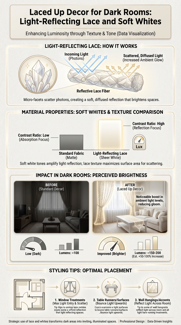 Laced Up Decor for Dark Rooms: Light-Reflecting Lace and Soft Whites - photo 3