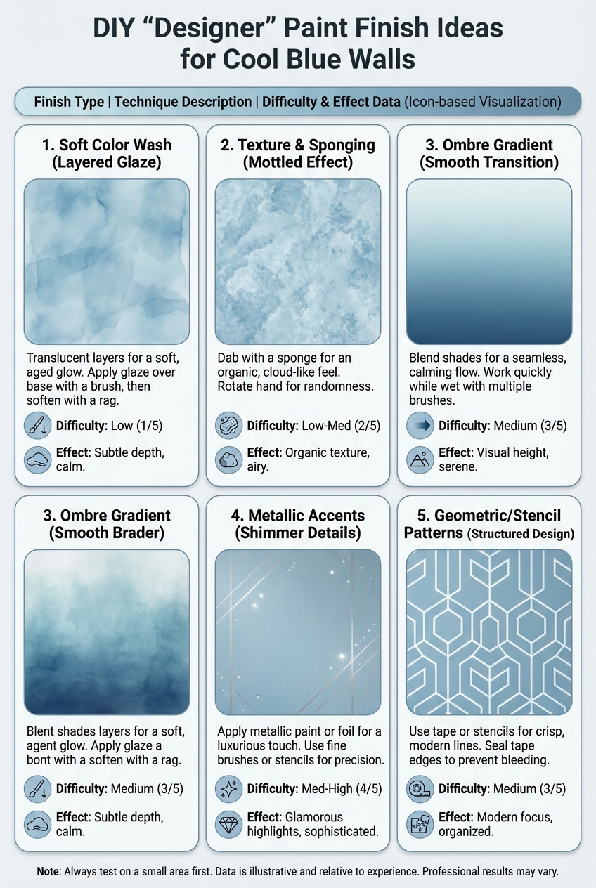 DIY “Designer” Paint Finish Ideas for Cool Blue Walls - photo 3