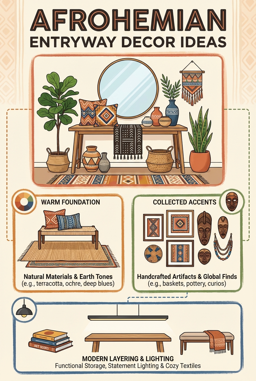 Afrohemian Entryway Decor Ideas for a Warm, Collected Home - photo 4