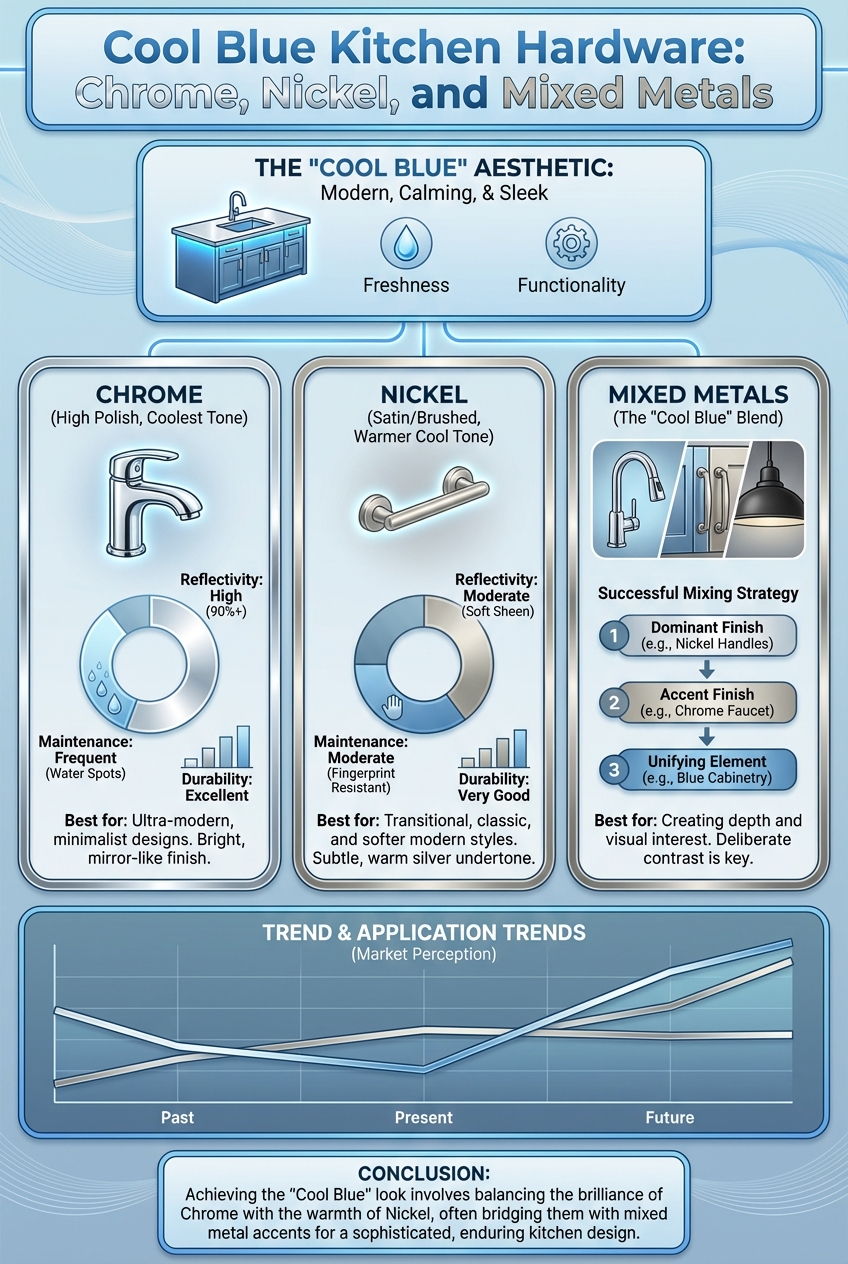 Cool Blue Kitchen Hardware: Chrome, Nickel, and Mixed Metals - photo 3