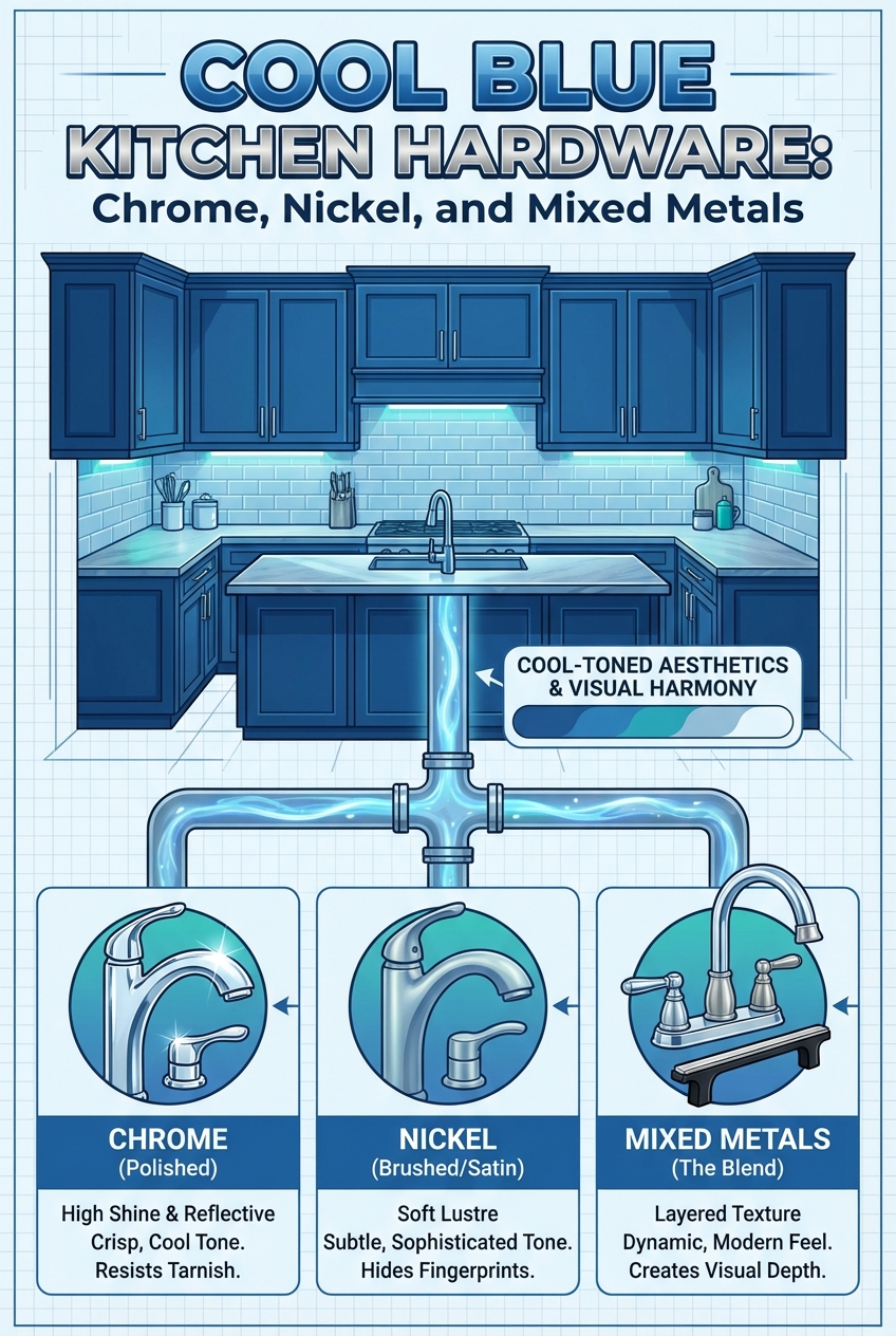 Cool Blue Kitchen Hardware: Chrome, Nickel, and Mixed Metals - photo 4