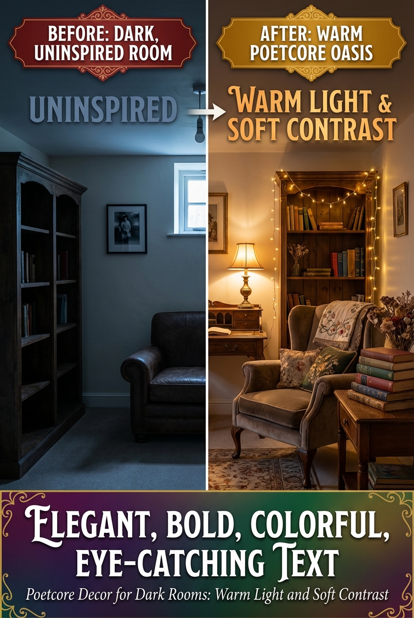 Poetcore Decor for Dark Rooms: Warm Light and Soft Contrast - photo 5