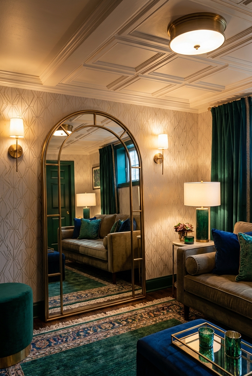 Glamoratti Decor for Low Ceilings: lighting and mirror tricks