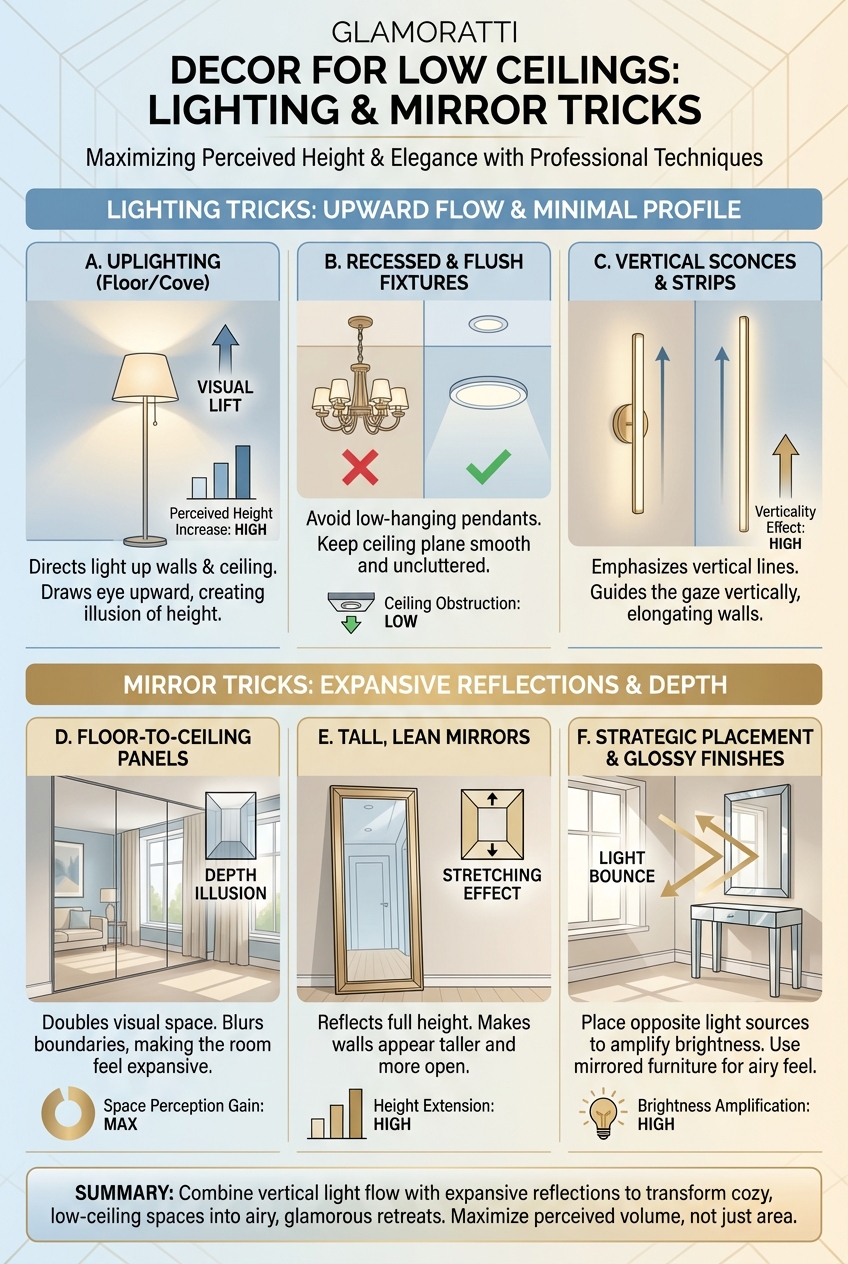 Glamoratti Decor for Low Ceilings: lighting and mirror tricks - photo 3