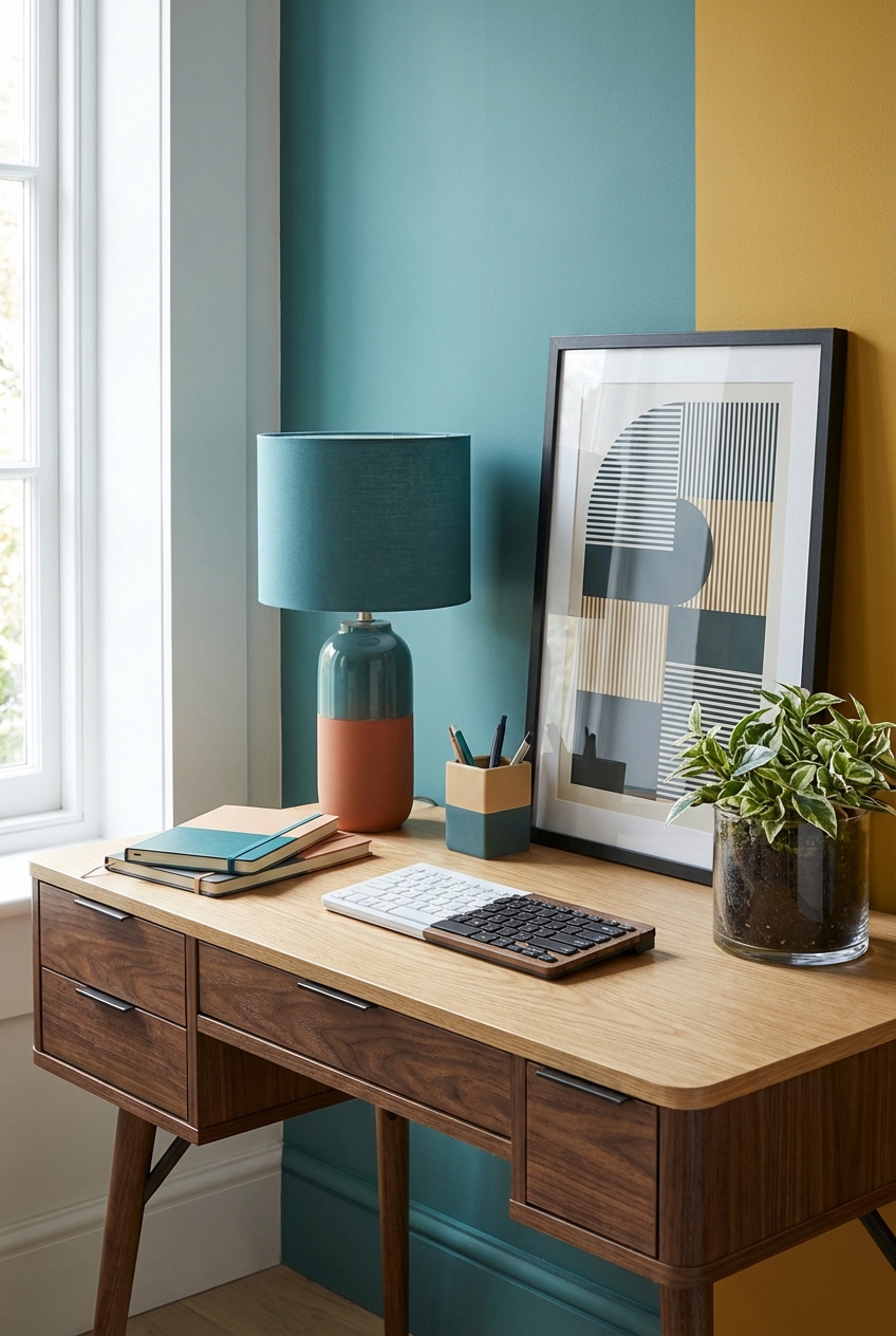 How to Style a Desk with Two-Tone Moments