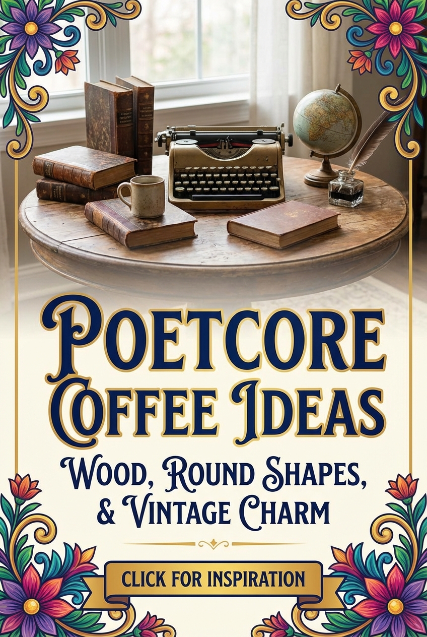 Poetcore Coffee Table Ideas: Wood, Round Shapes, and Vintage Charm - photo 2